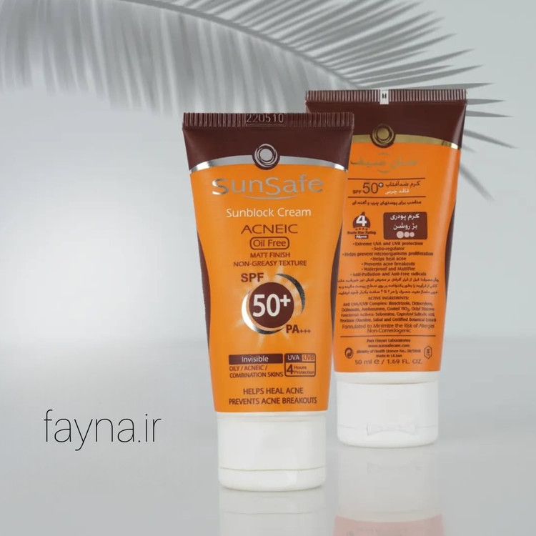کرم ضد آفتاب آنتی آکنه سان سیف رنگی فاقد چربی SPF50