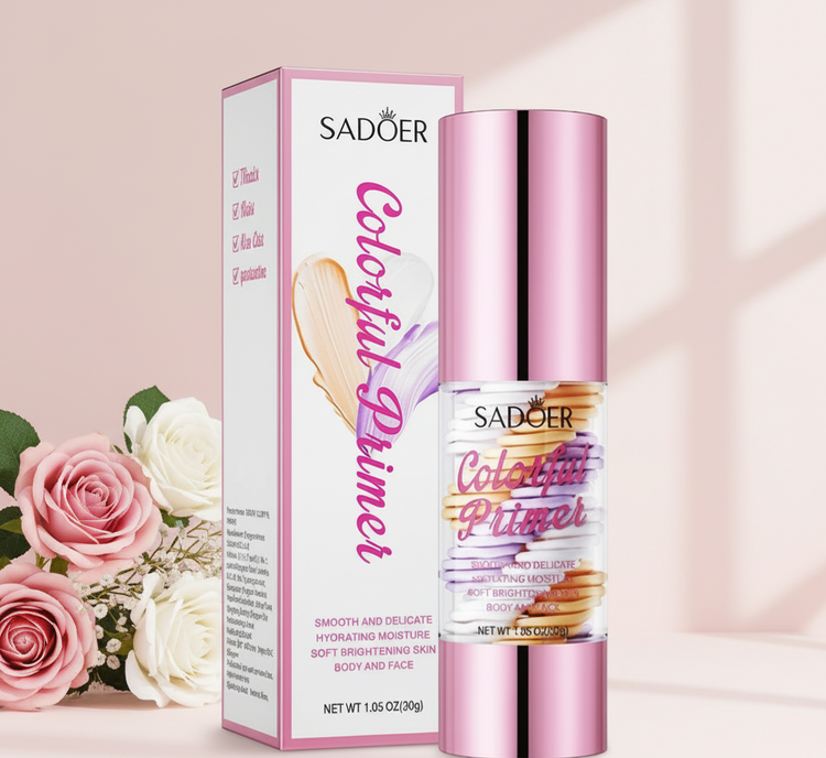 پرایمر زیرساز آرایش و تصحیح کننده رنگ پوست رنگین کمانی سادور SADOER Colorful Primer